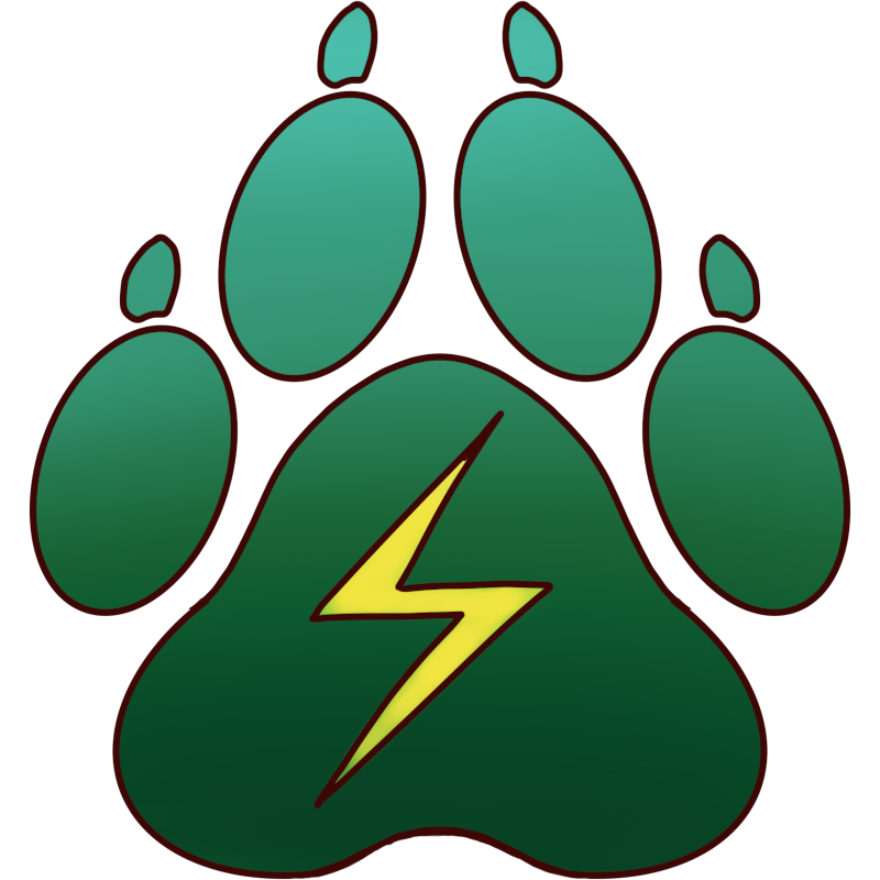 image of a green paw with a yellow lightning bolt on it